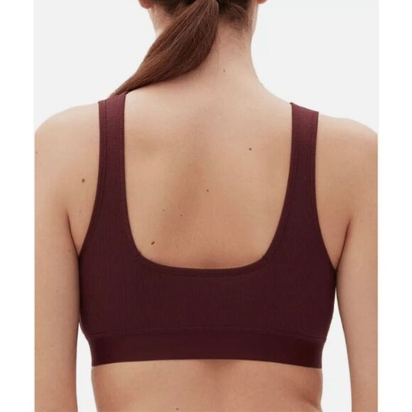Lot of 2 GapBody NWT size Small rib bralettes - black and maroon - Picture 5 of 7